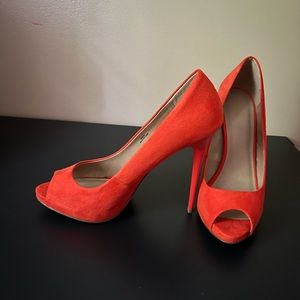 ASOS Peep Toe Tomato (Orange) Brand New Shoes
